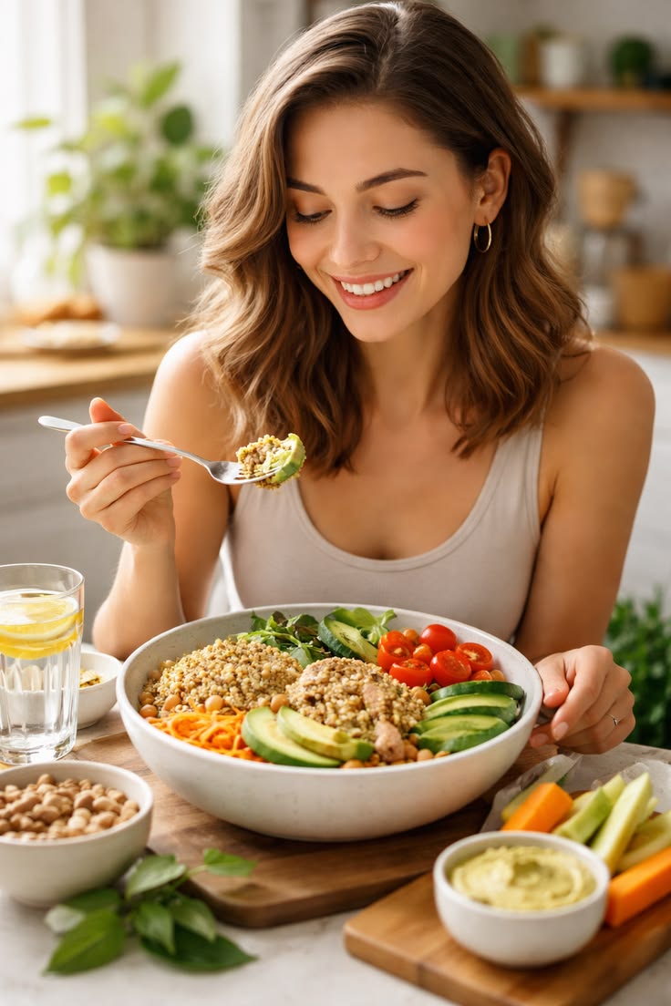 Illustration of a coaching conversation about mindful eating habits